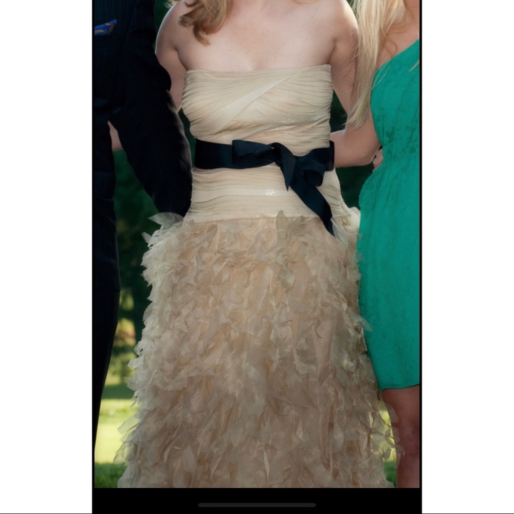 Tadashi Shoji strapless gown